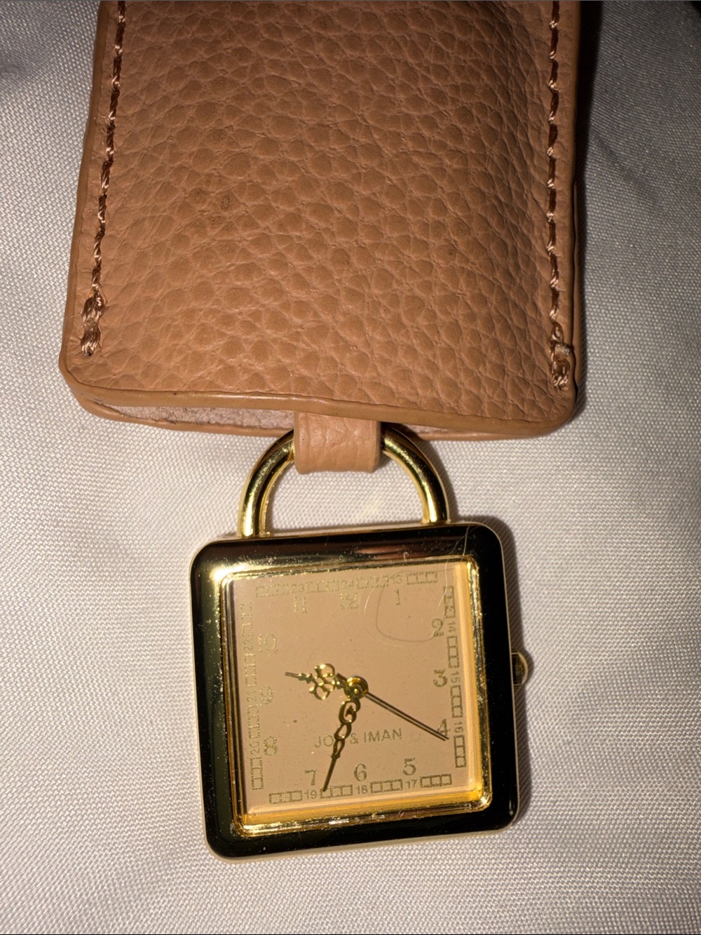 Joy&Iman Unisex Watch with Very Unique Leather Strap and Cover